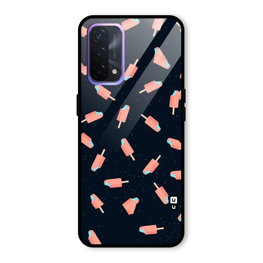 Icy Pattern Glass Back Case for Oppo A74 5G