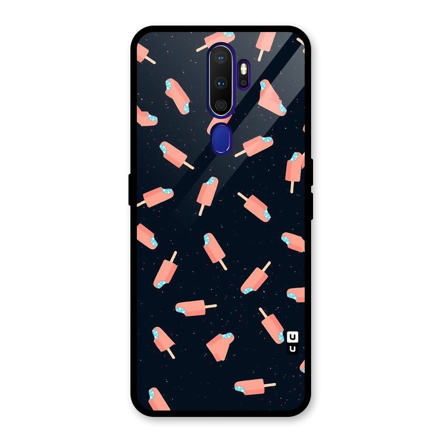 Icy Pattern Glass Back Case for Oppo A9 (2020)