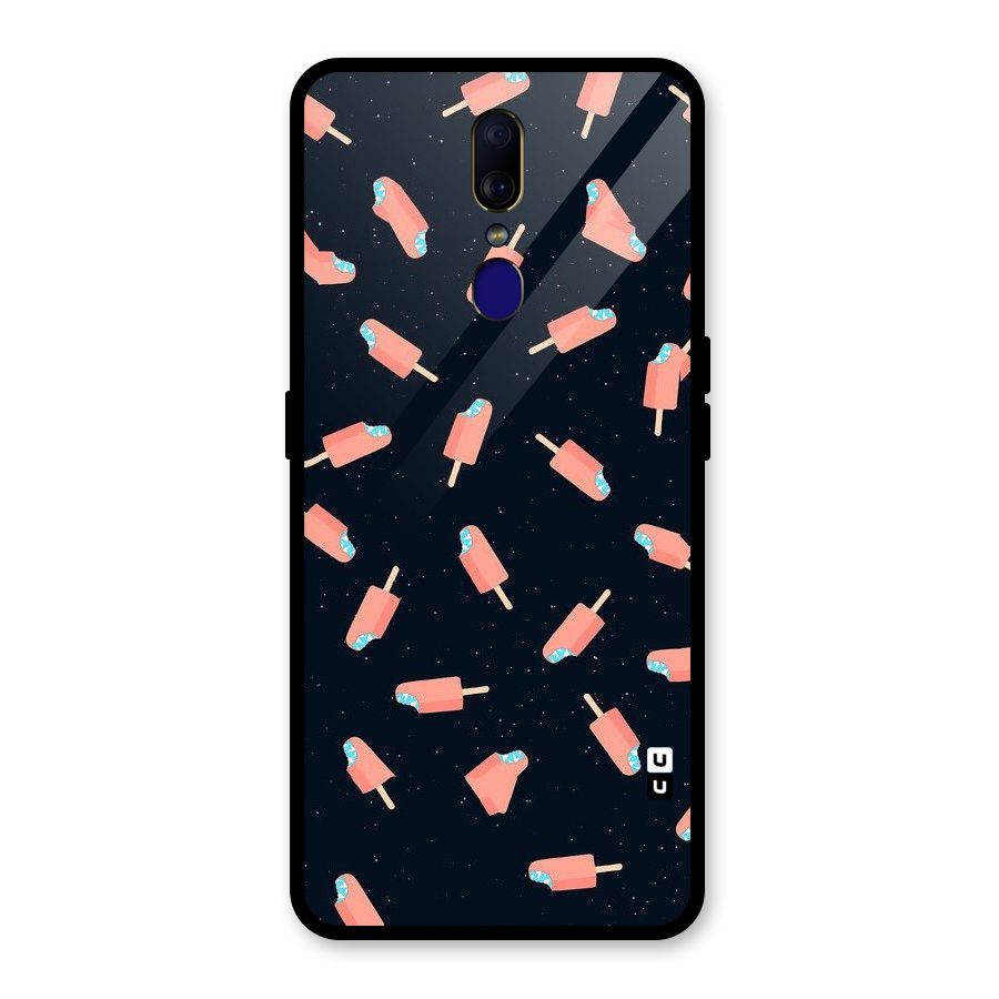 Icy Pattern Glass Back Case for Oppo F11