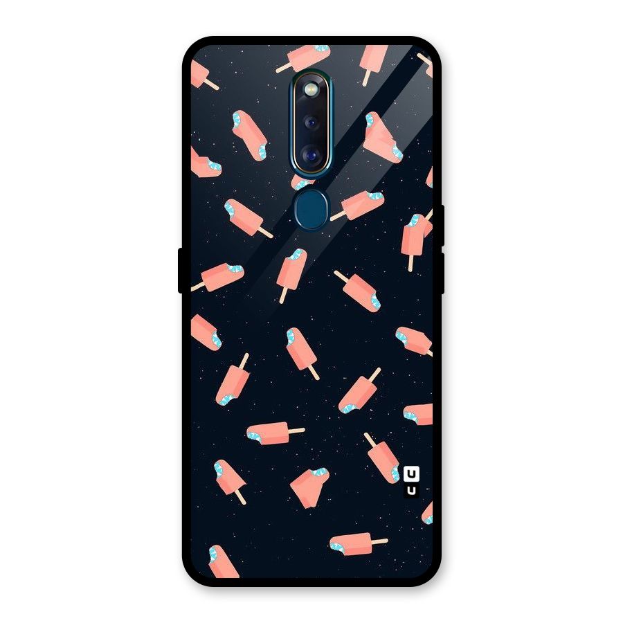 Icy Pattern Glass Back Case for Oppo F11 Pro
