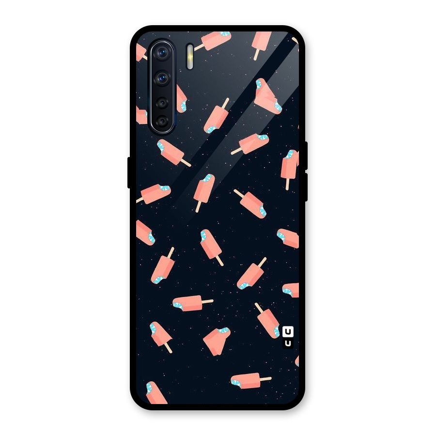 Icy Pattern Glass Back Case for Oppo F15