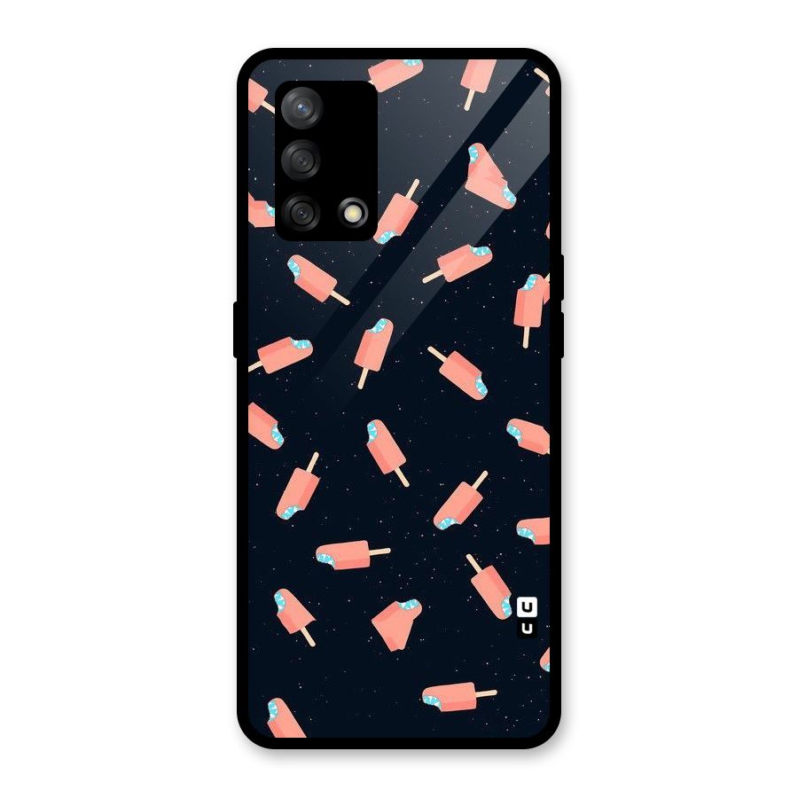Icy Pattern Glass Back Case for Oppo F19