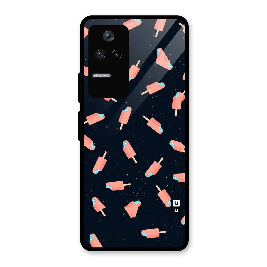 Icy Pattern Glass Back Case for Poco F4 5G