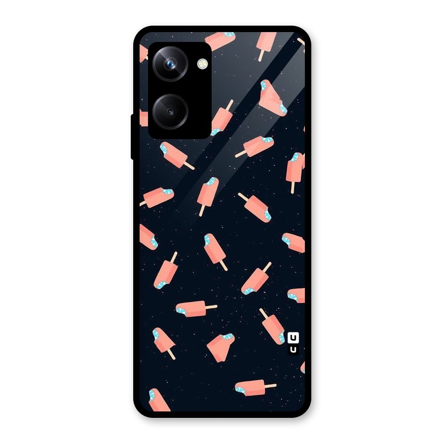 Icy Pattern Glass Back Case for Realme 10 Pro