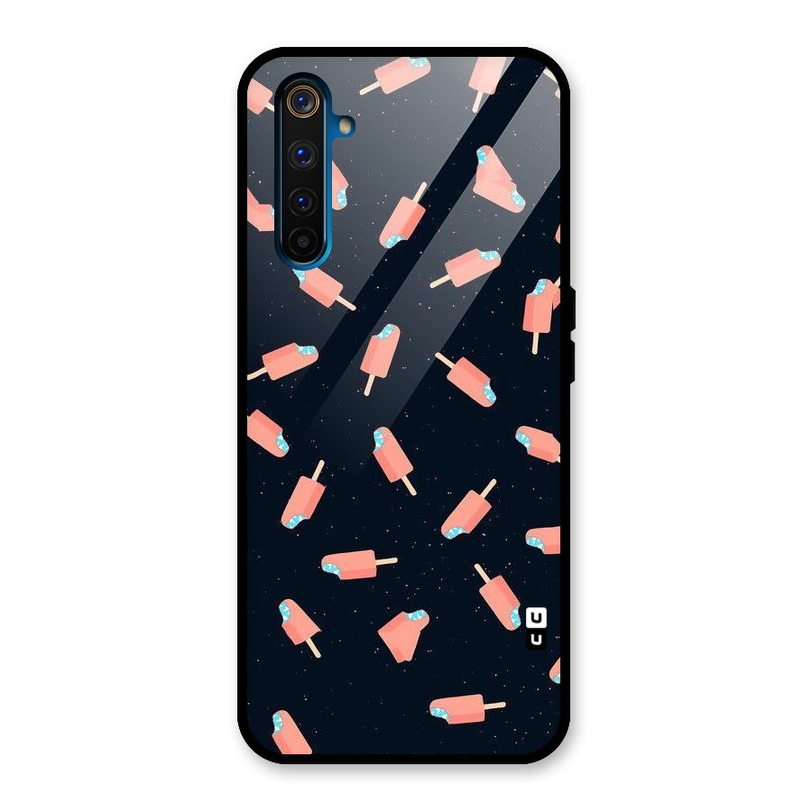 Icy Pattern Glass Back Case for Realme 6 Pro