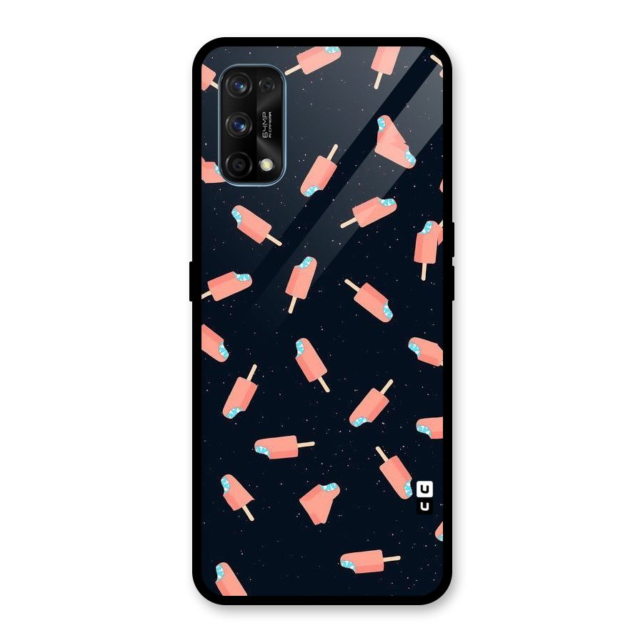 Icy Pattern Glass Back Case for Realme 7 Pro