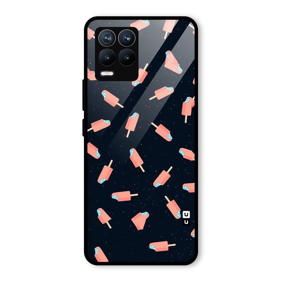 Icy Pattern Glass Back Case for Realme 8