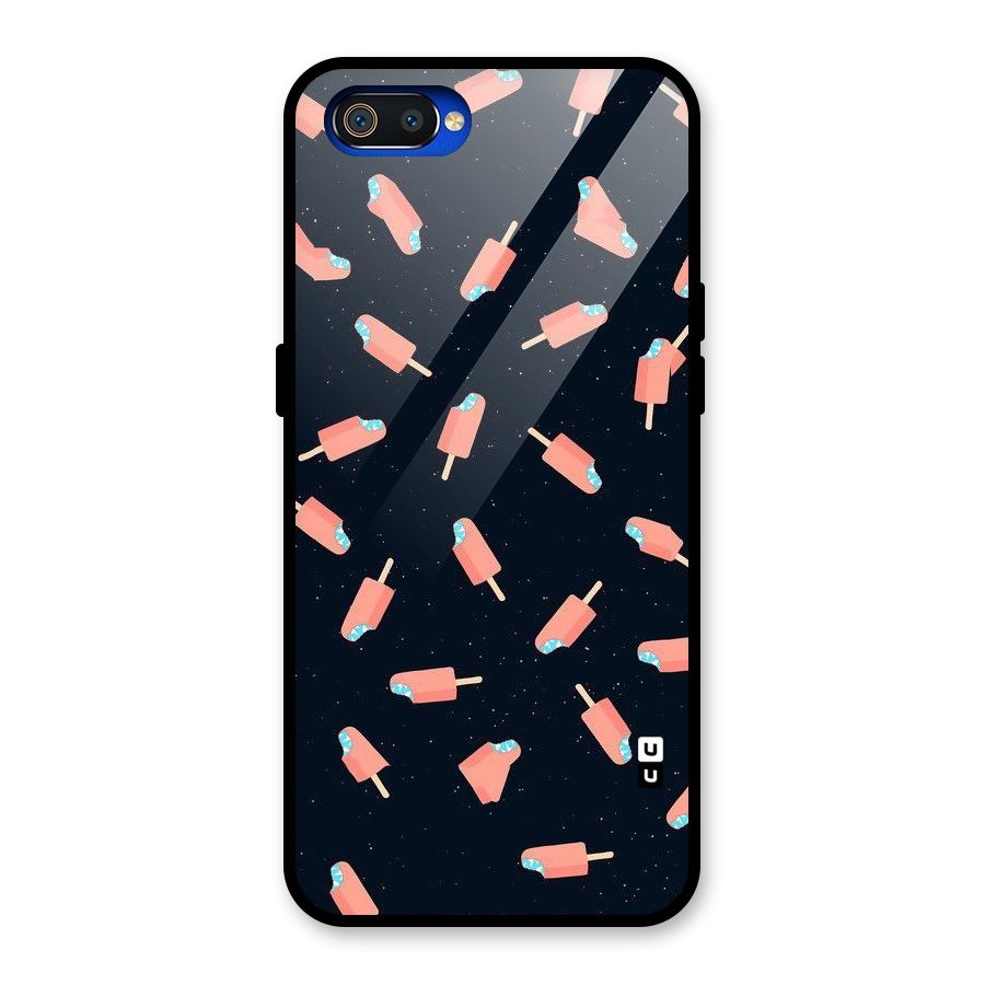 Icy Pattern Glass Back Case for Realme C2
