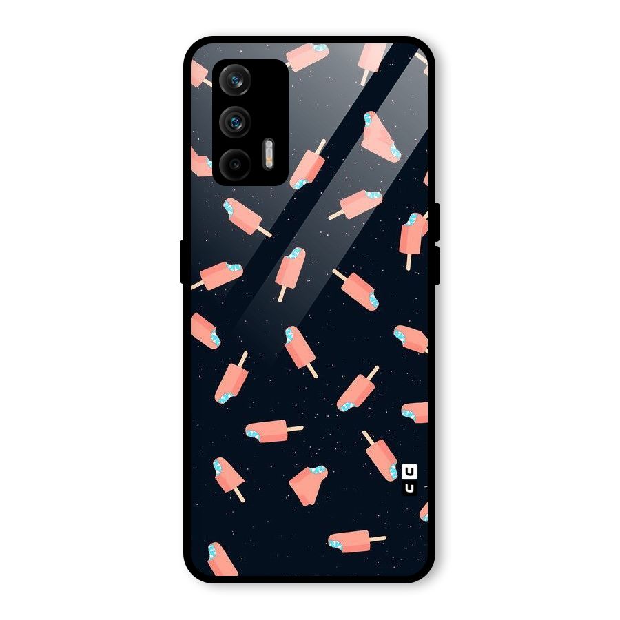 Icy Pattern Glass Back Case for Realme GT 5G