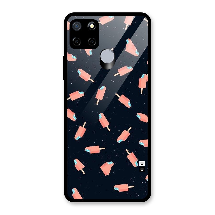 Icy Pattern Glass Back Case for Realme Narzo 20