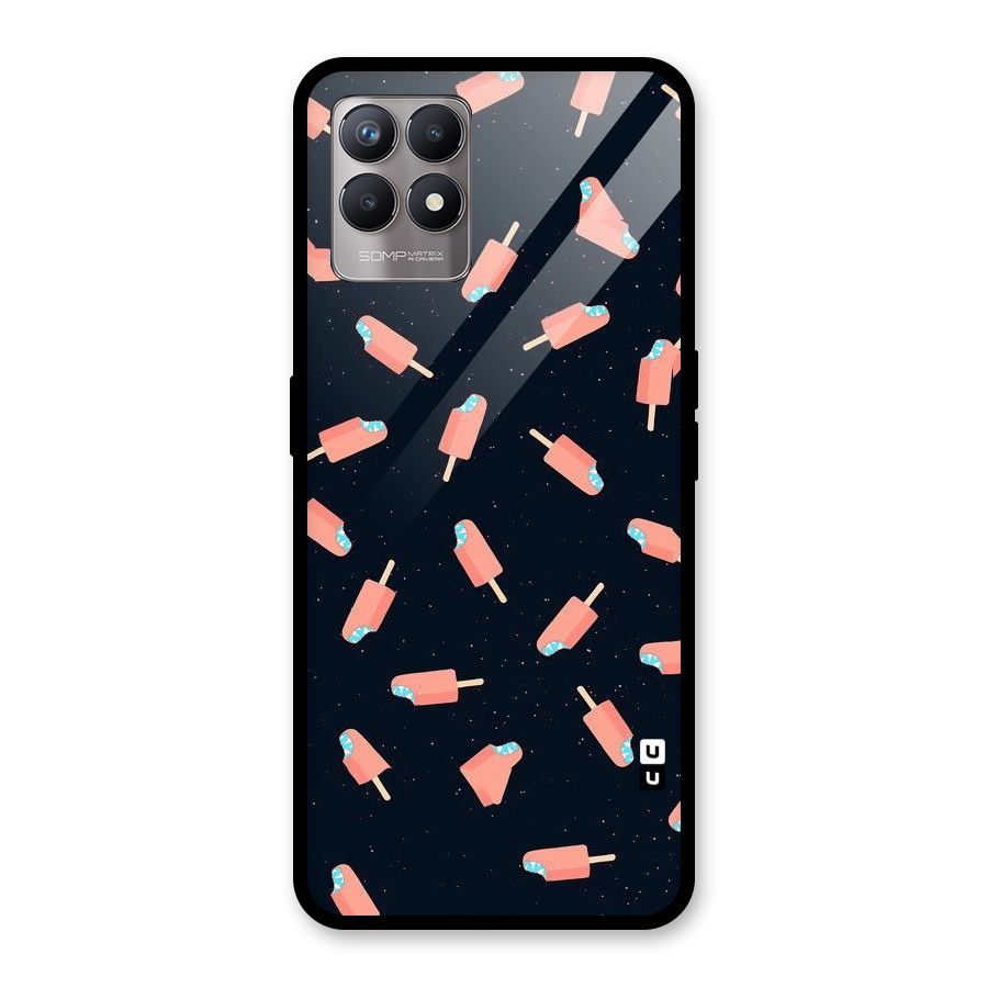 Icy Pattern Glass Back Case for Realme Narzo 50