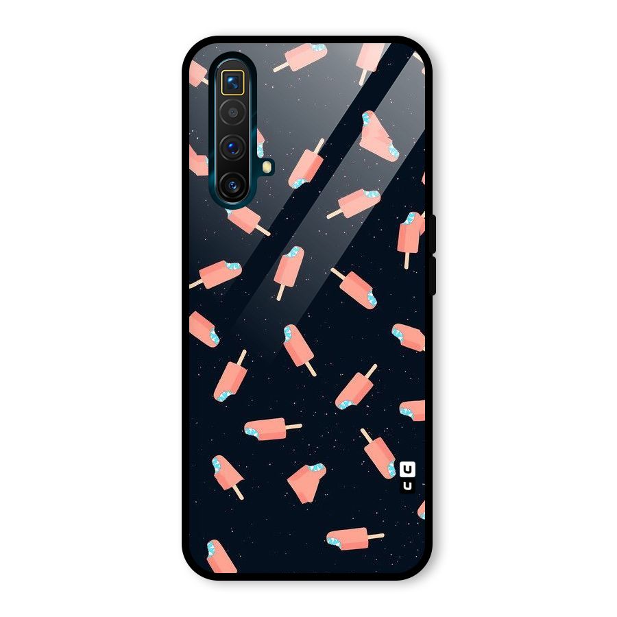 Icy Pattern Glass Back Case for Realme X3