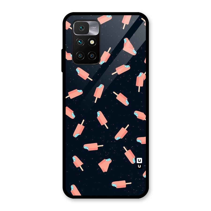 Icy Pattern Glass Back Case for Redmi 10 Prime