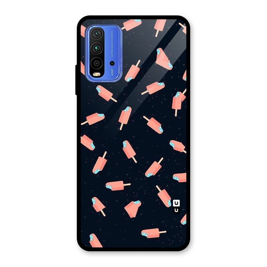 Icy Pattern Glass Back Case for Redmi 9 Power