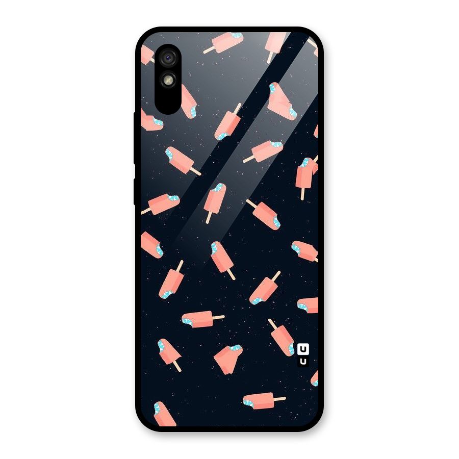 Icy Pattern Glass Back Case for Redmi 9i