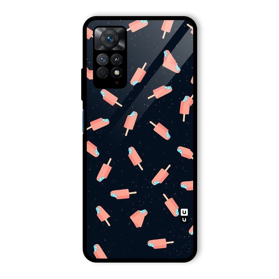 Icy Pattern Glass Back Case for Redmi Note 11 Pro