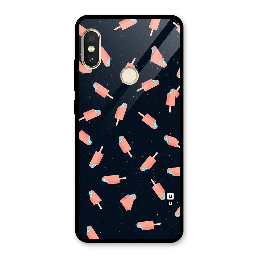 Icy Pattern Glass Back Case for Redmi Note 5 Pro