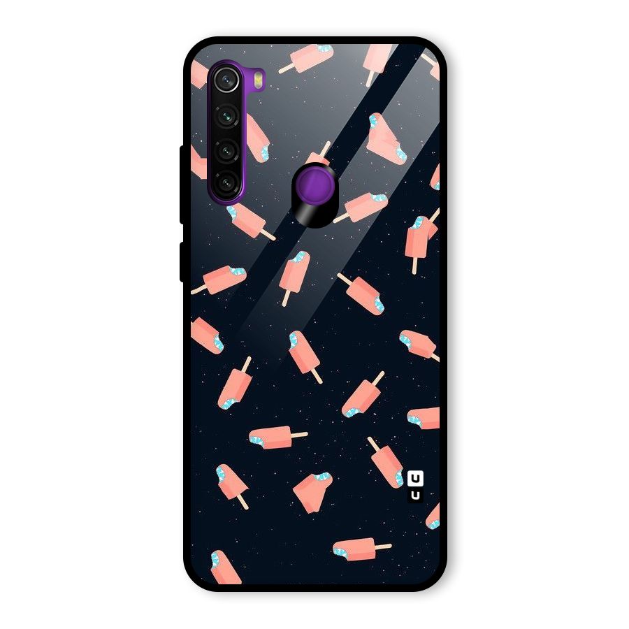 Icy Pattern Glass Back Case for Redmi Note 8