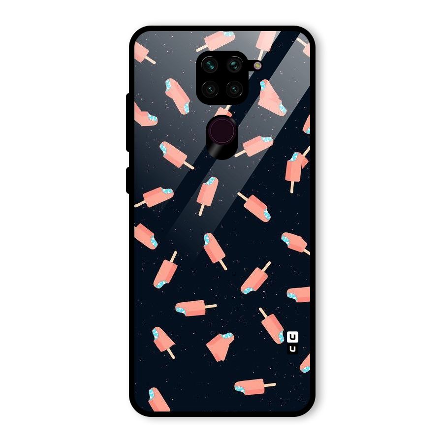 Icy Pattern Glass Back Case for Redmi Note 9