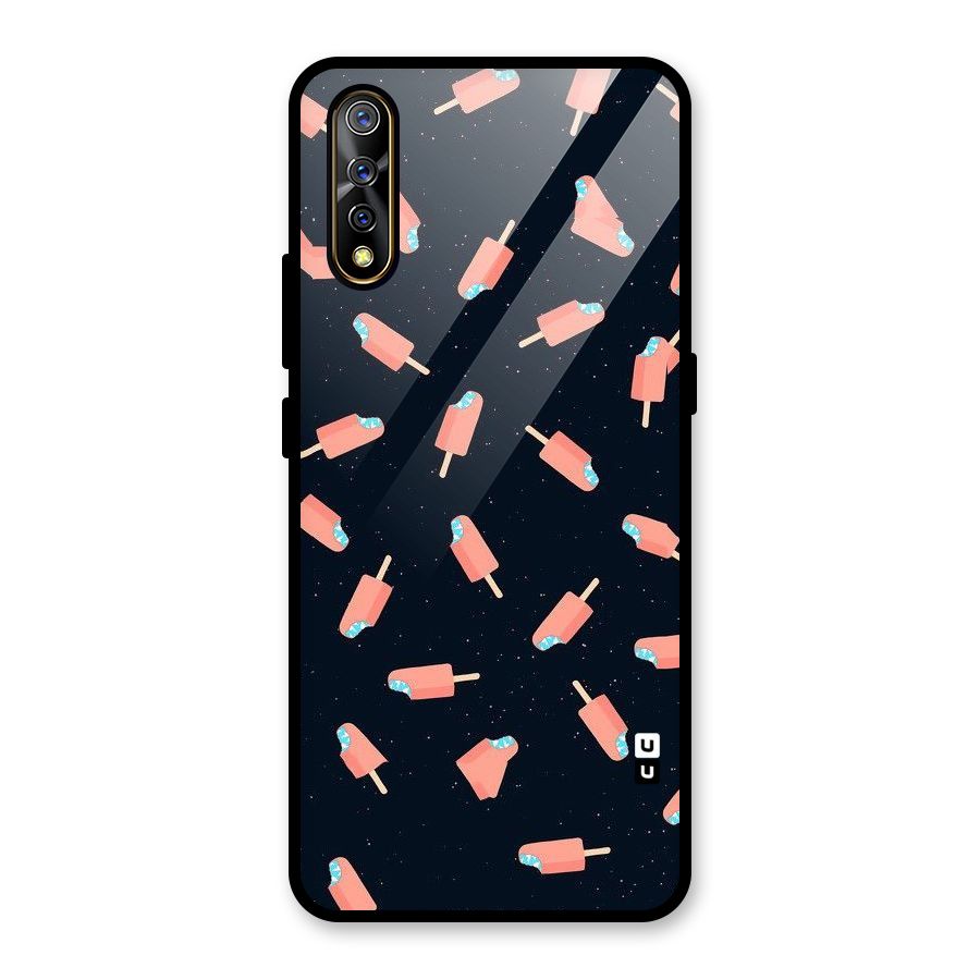 Icy Pattern Glass Back Case for Vivo S1