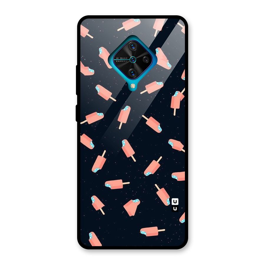 Icy Pattern Glass Back Case for Vivo S1 Pro