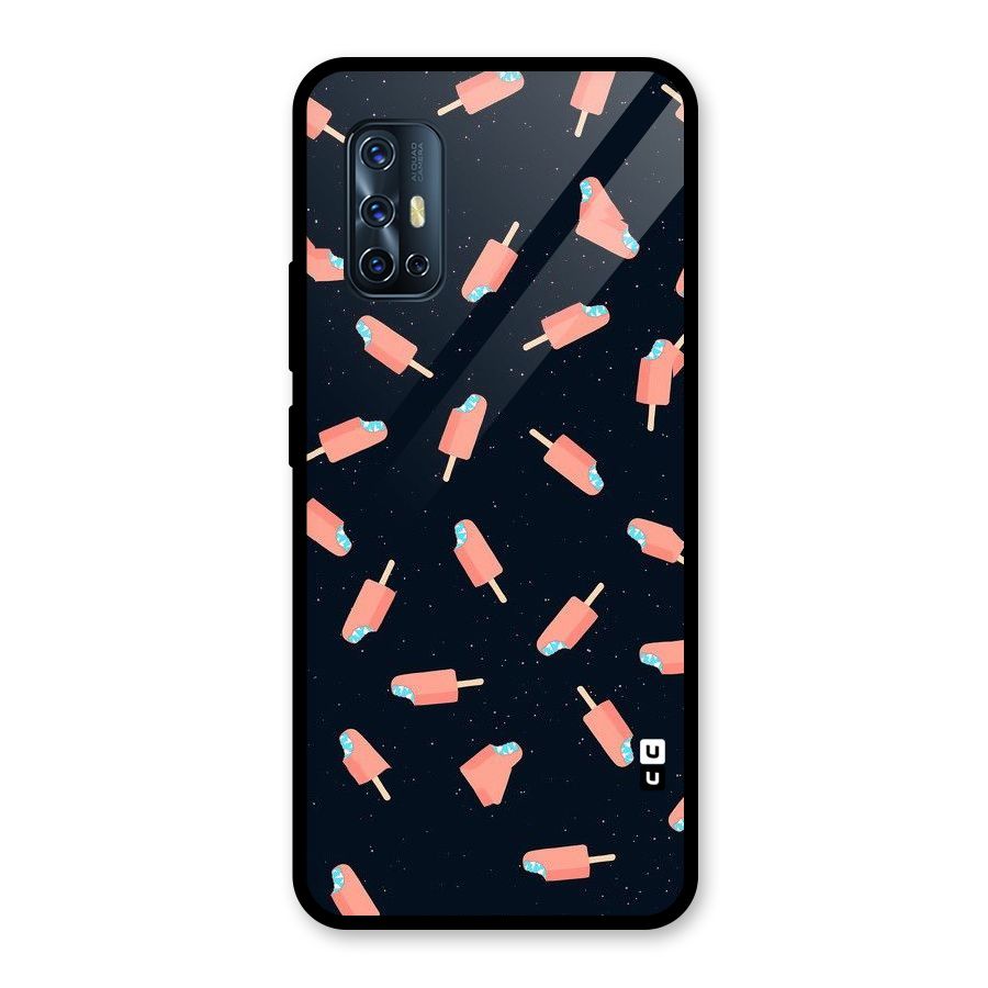 Icy Pattern Glass Back Case for Vivo V17
