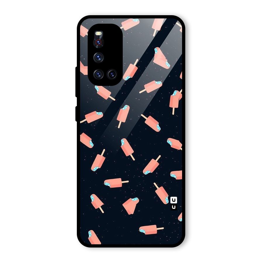 Icy Pattern Glass Back Case for Vivo V19