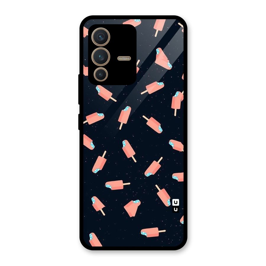 Icy Pattern Glass Back Case for Vivo V23 5G