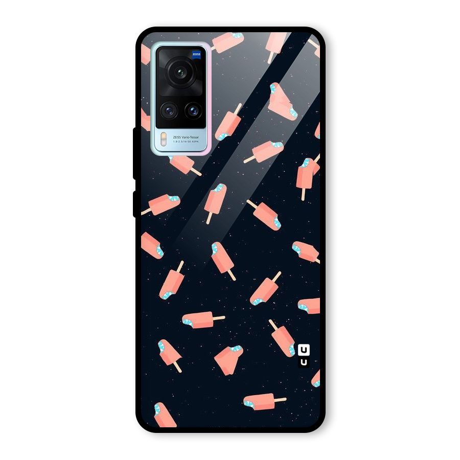 Icy Pattern Glass Back Case for Vivo X60