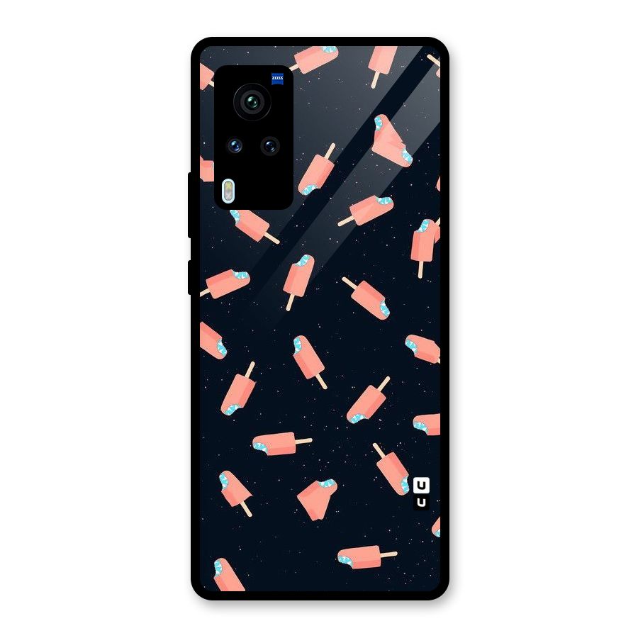 Icy Pattern Glass Back Case for Vivo X60 Pro