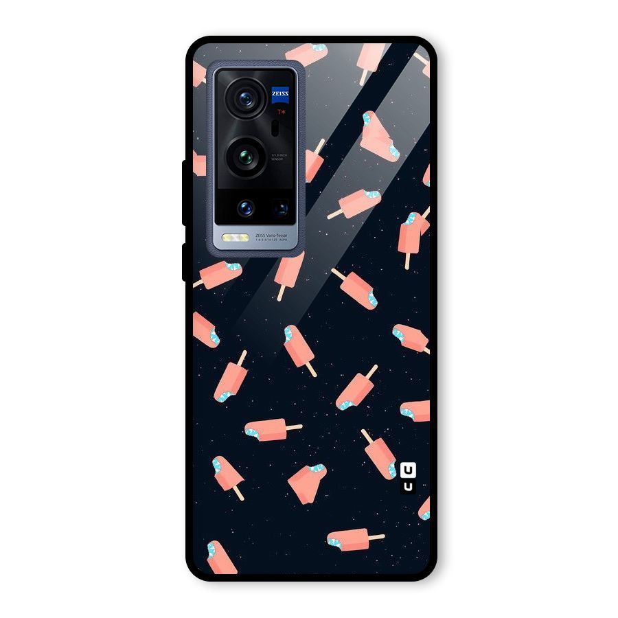 Icy Pattern Glass Back Case for Vivo X60 Pro Plus