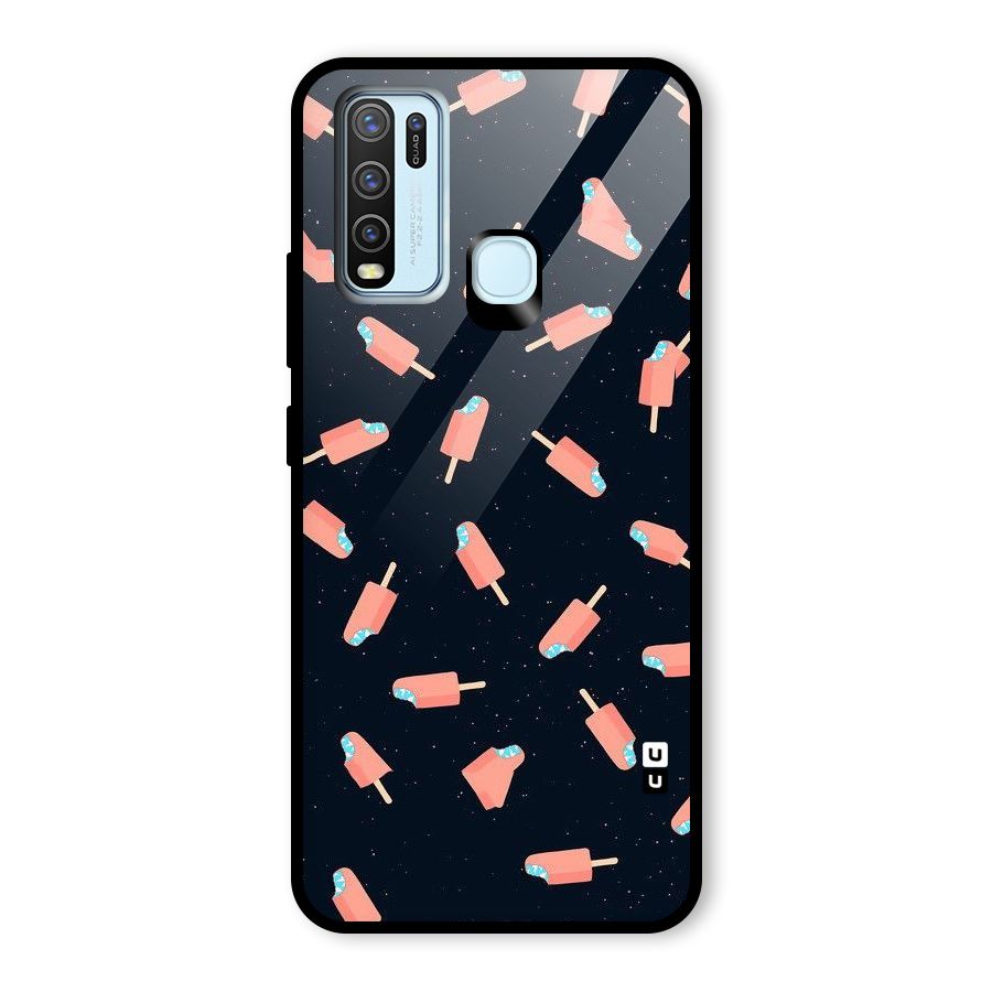 Icy Pattern Glass Back Case for Vivo Y30