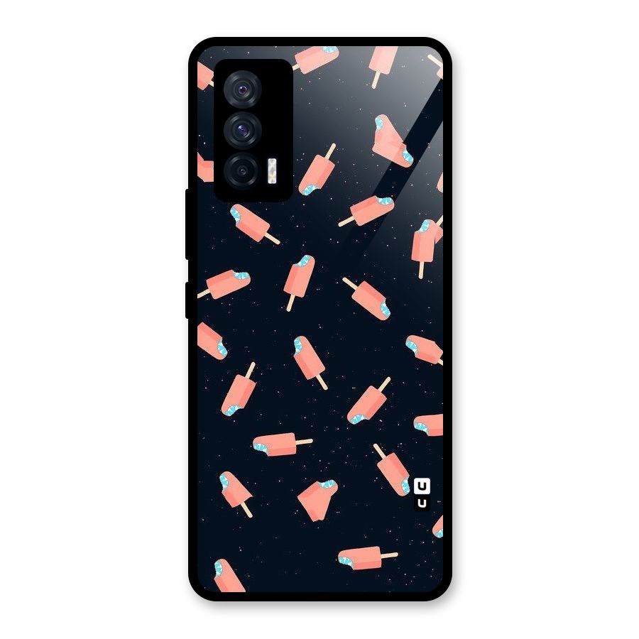 Icy Pattern Glass Back Case for Vivo iQOO 7 5G