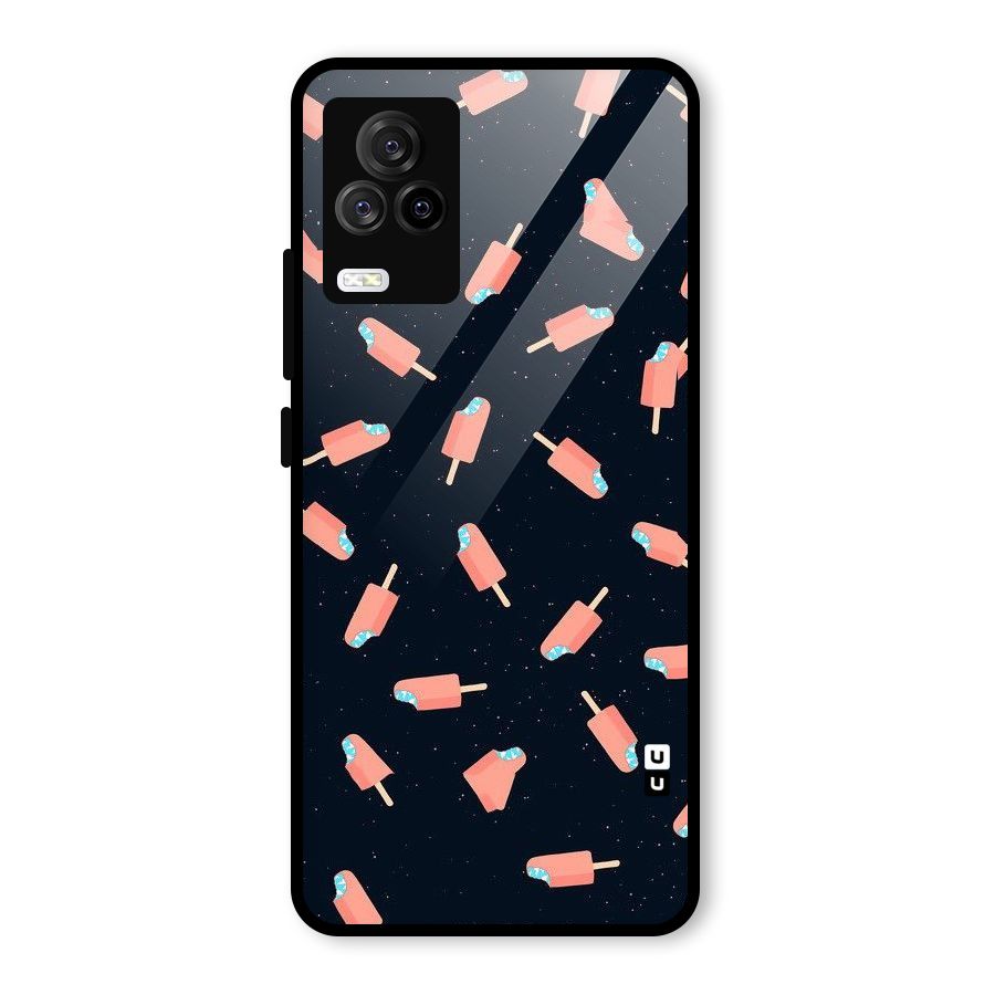 Icy Pattern Glass Back Case for Vivo iQOO 7 Legend 5G