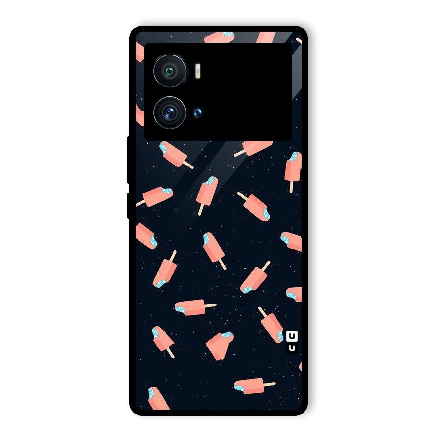 Icy Pattern Glass Back Case for Vivo iQOO 9 Pro