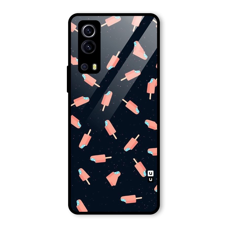 Icy Pattern Glass Back Case for Vivo iQOO Z3