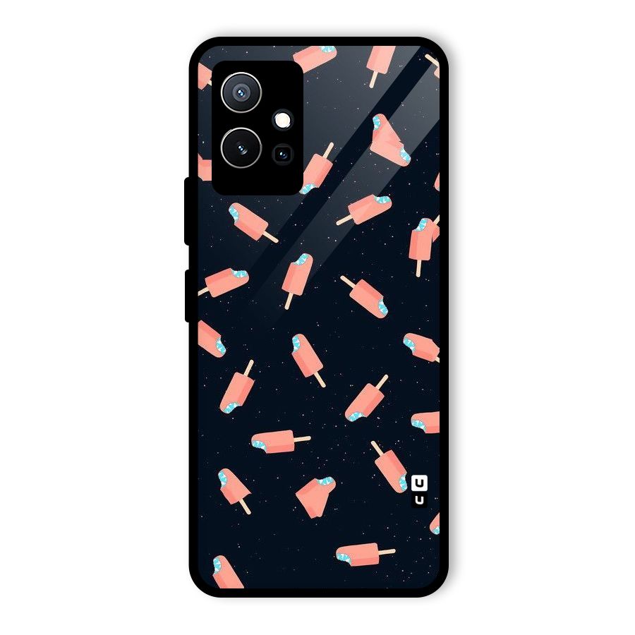 Icy Pattern Glass Back Case for Vivo iQOO Z6
