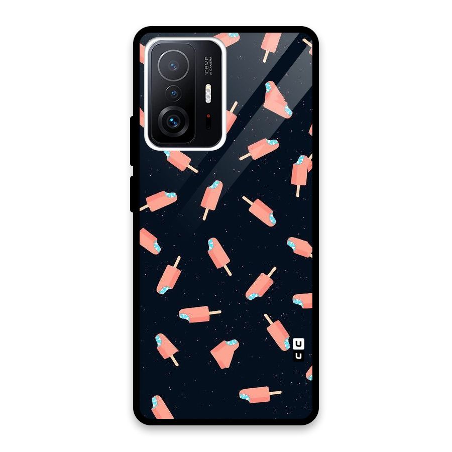 Icy Pattern Glass Back Case for Xiaomi 11T Pro