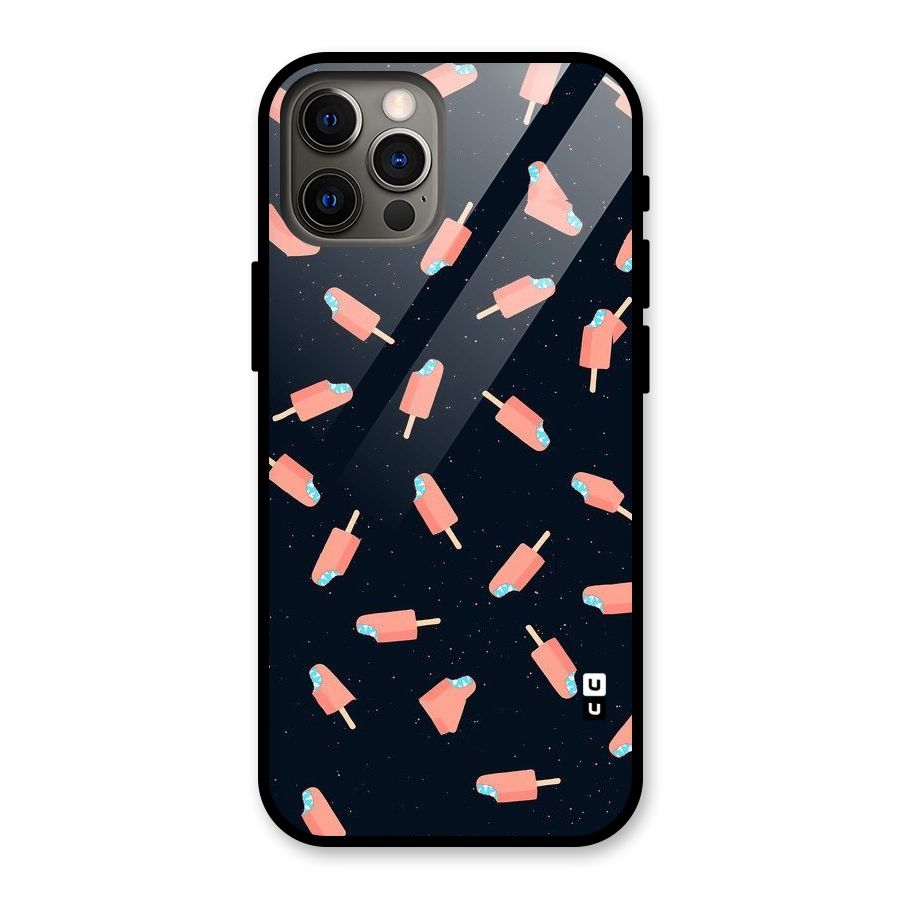 Icy Pattern Glass Back Case for iPhone 12 Pro