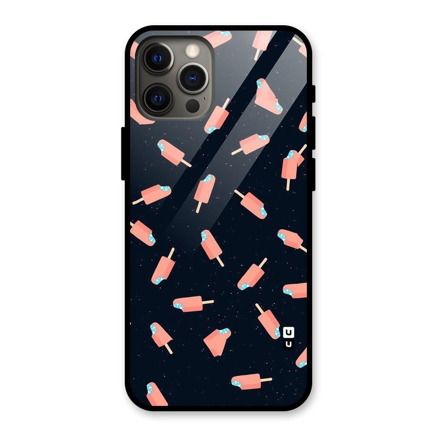 Icy Pattern Glass Back Case for iPhone 12 Pro Max