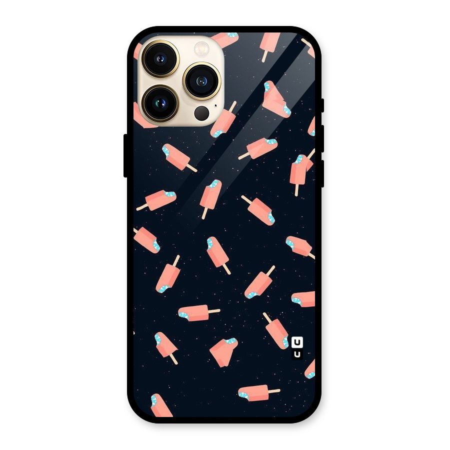 Icy Pattern Glass Back Case for iPhone 13 Pro Max