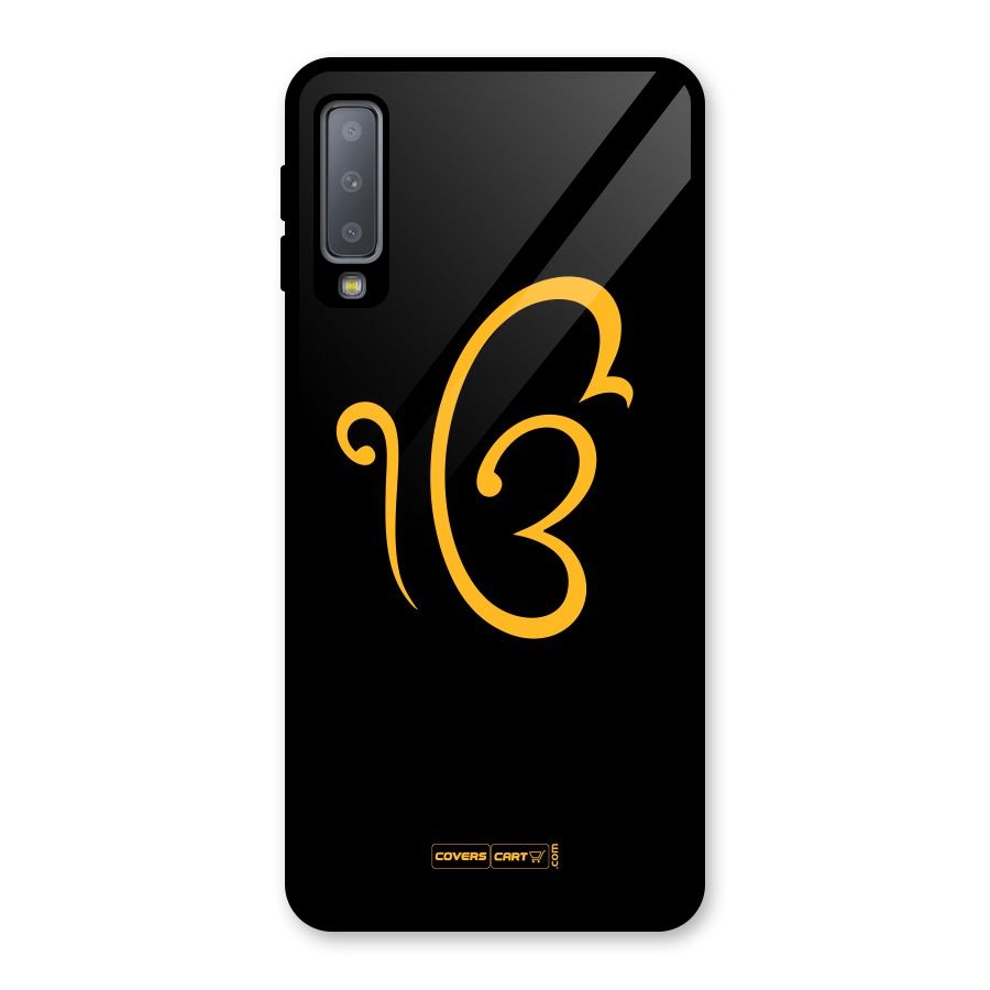 Ik Onkar Glass Back Case for Galaxy A7 (2018)