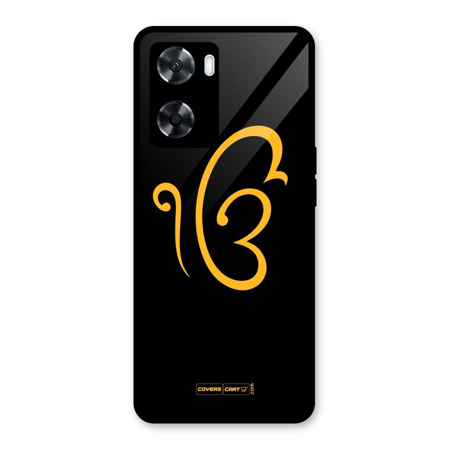 Ik Onkar Glass Back Case for Oppo A77