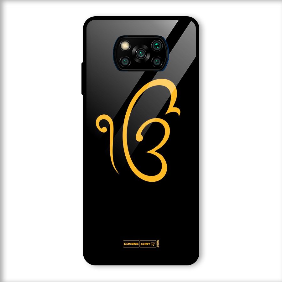 Ik Onkar Glass Back Case for Poco X3