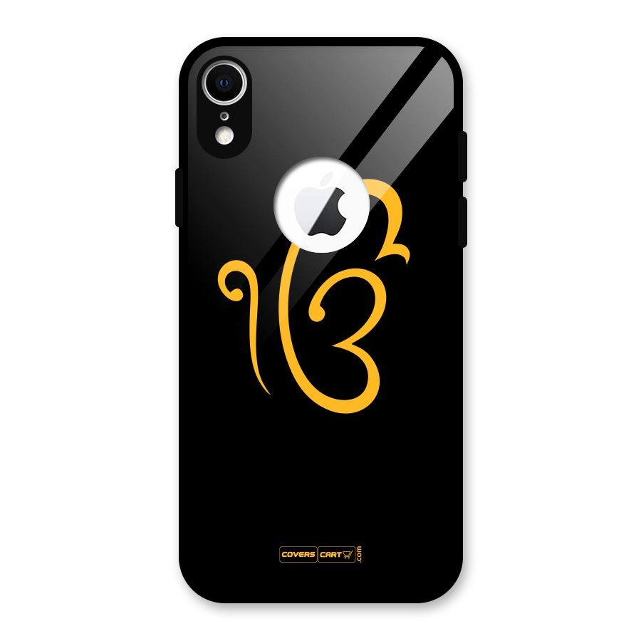 Ik Onkar Glass Back Case for iPhone XR Logo Cut