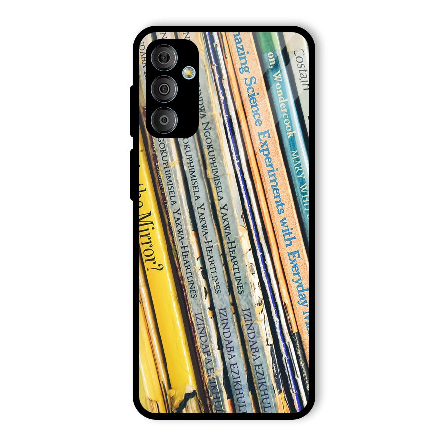 In Love with Books Glass Back Case for Galaxy F23