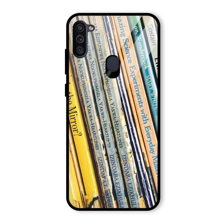 In Love with Books Glass Back Case for Galaxy M11