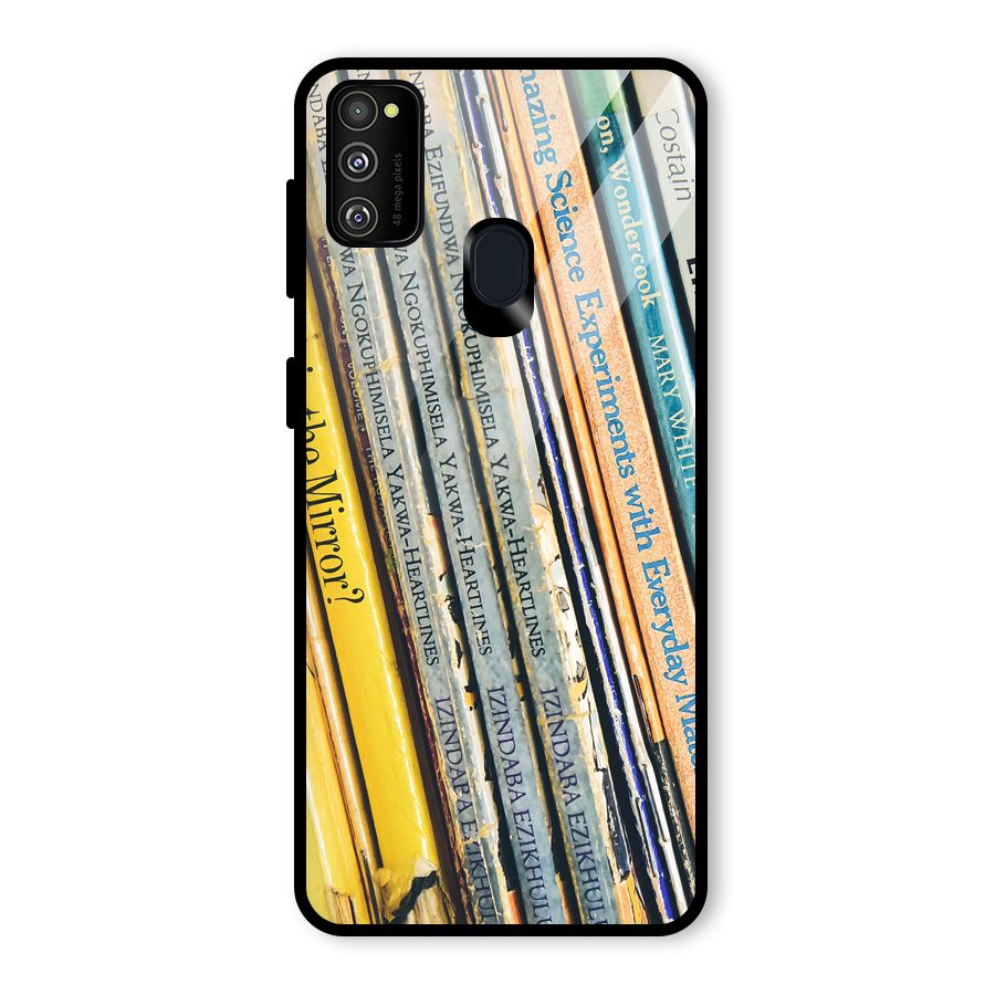 In Love with Books Glass Back Case for Galaxy M21