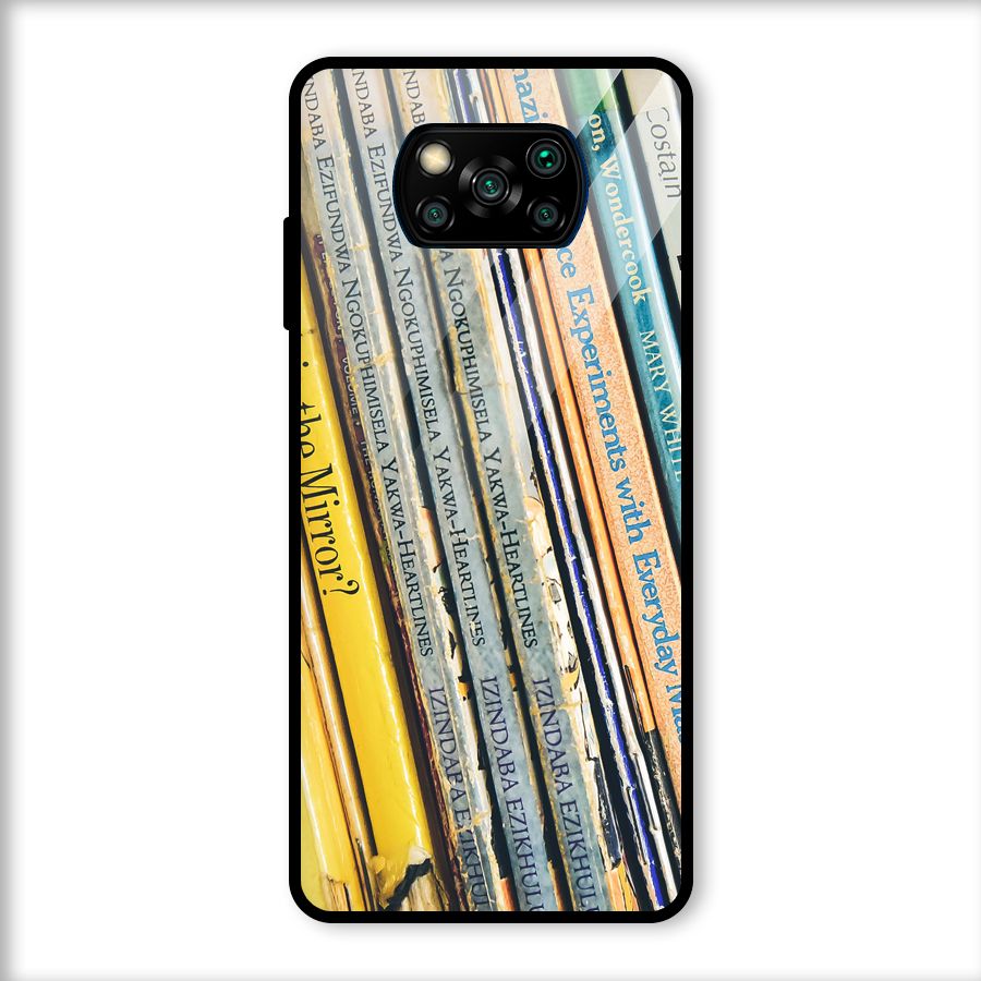 In Love with Books Glass Back Case for Poco X3