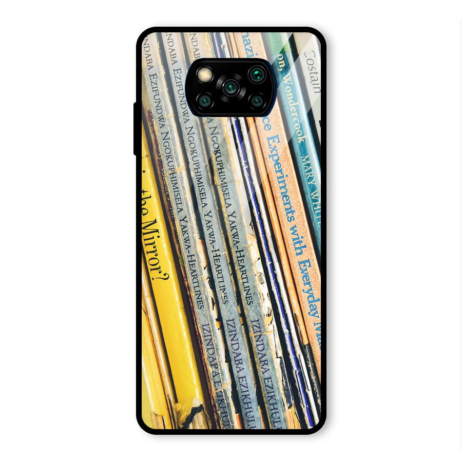 In Love with Books Glass Back Case for Poco X3 Pro
